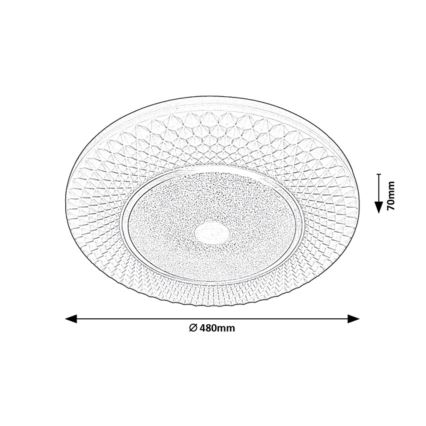Rabalux - LED Zatemnitvena stropna svetilka LED/72W/230V 3000-6500K + Daljinski upravljalnik