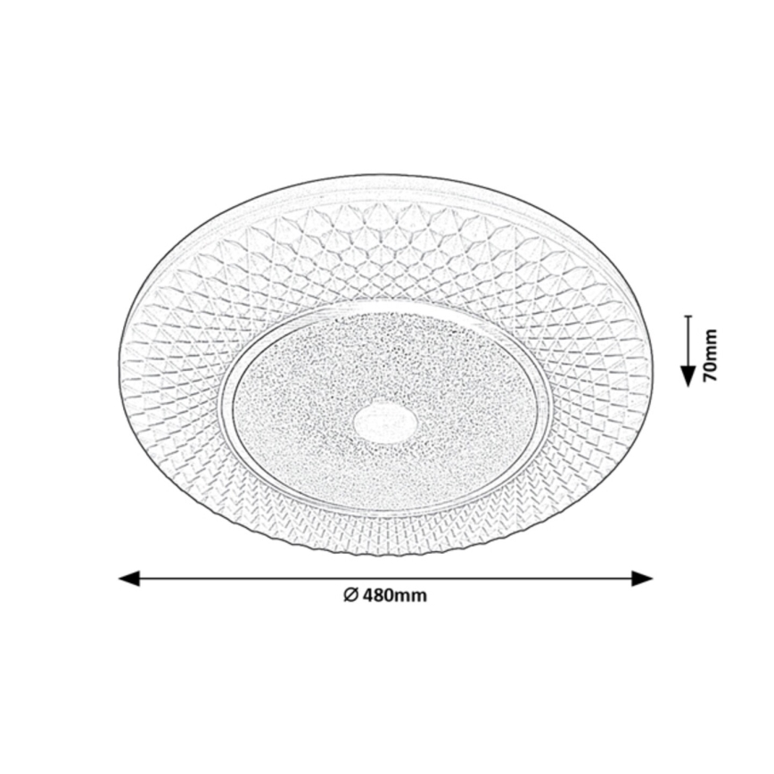 Rabalux - LED Zatemnitvena stropna svetilka LED/72W/230V 3000-6500K + Daljinski upravljalnik
