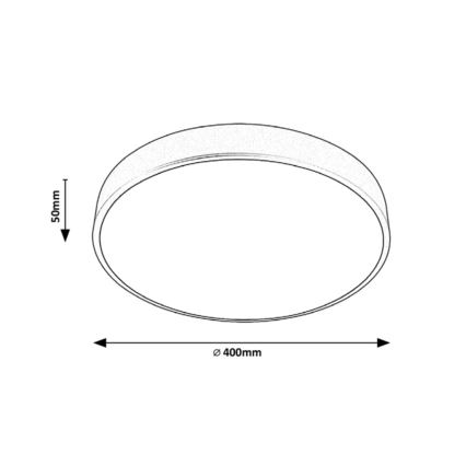 Rabalux - LED Stropna svetilka TESIA LED/36W/230V 40 cm srebrna