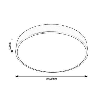 Rabalux - LED Zatemnitvena stropna svetilka LED/60W/230V 60 cm + Daljinski upravljalnik