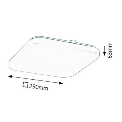 Rabalux - LED Stropna svetilka 1xLED/20W/230V 29x29 cm