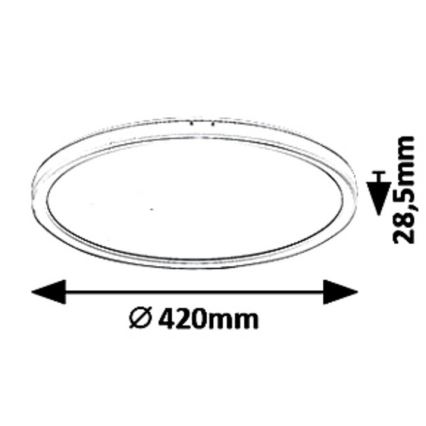 LED Zatemnitvena stropna svetilka PAVEL LED/22W/230V