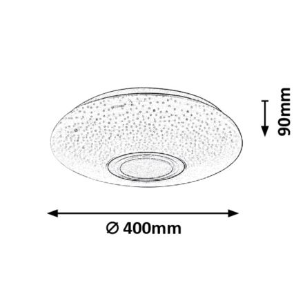 Rabalux - LED RGB Zatemnitvena stropna svetilka z zvočnikom LED/24W/230V Wi-Fi + Daljinski upravljalnik