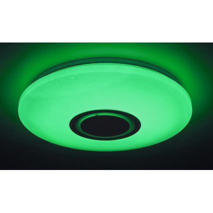 Rabalux - LED RGB zatemnljiva stropna svetilka z zvočnikom LED/24W/230V Wi-Fi Tuya + daljinski upravljalnik, premer 40 cm