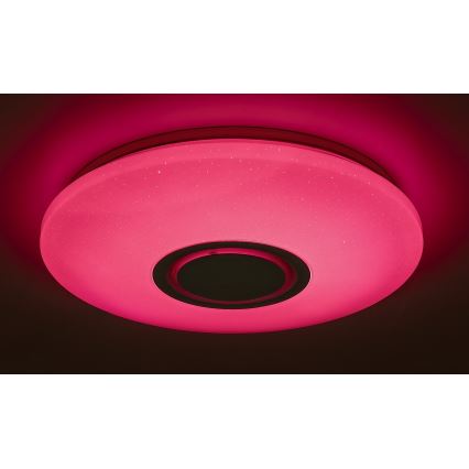 Rabalux - LED RGB zatemnljiva stropna svetilka z zvočnikom LED/24W/230V Wi-Fi Tuya + daljinski upravljalnik, premer 40 cm