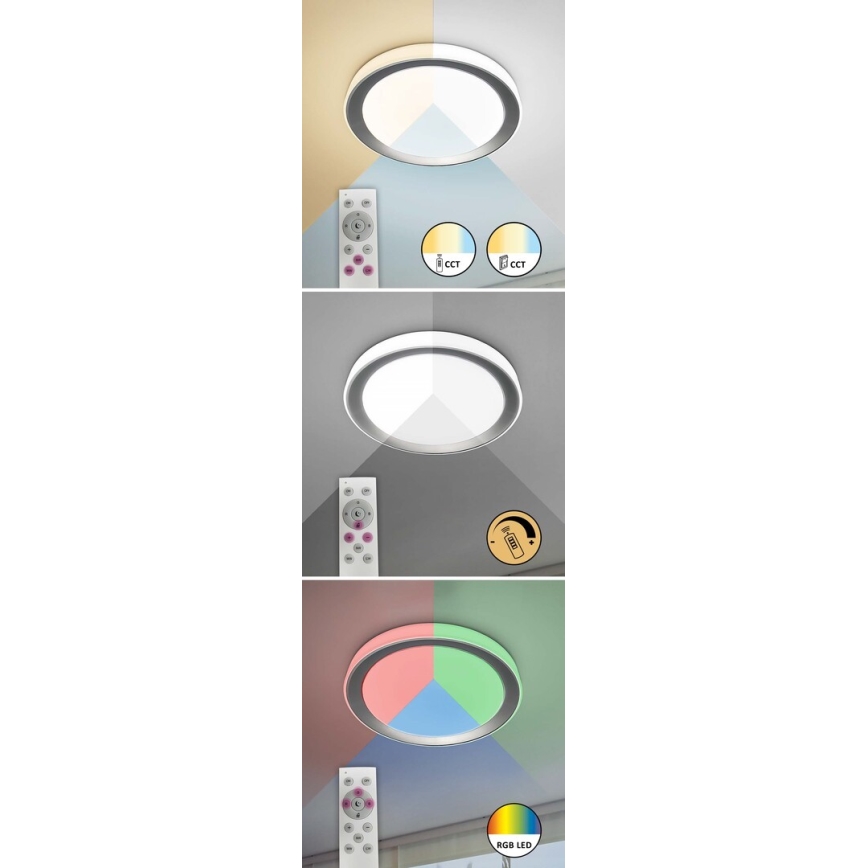 Rabalux - LED RGB Zatemnitvena stropna svetilka LED/40W/230V 2700-6500K Wi-Fi Tuya  + Daljinski upravljalnik