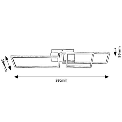 Rabalux - LED Lestenec LED/44W/230V bela