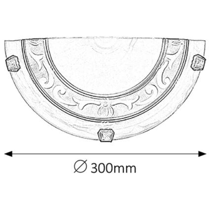Rabalux - Stenska svetilka 1xE27/60W/230V
