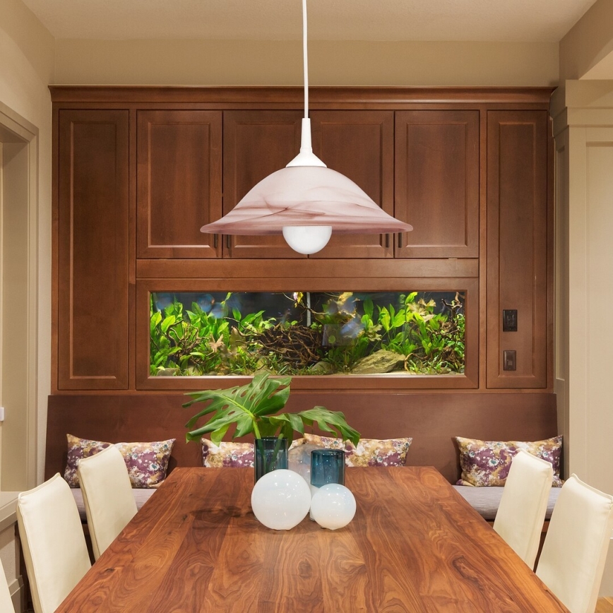 Rabalux - Lestenec 1xE27/60W/230V alabastrno steklo