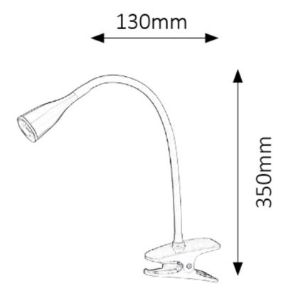 Rabalux - LED Namizna svetilka s sponko LED/4,5W/230V