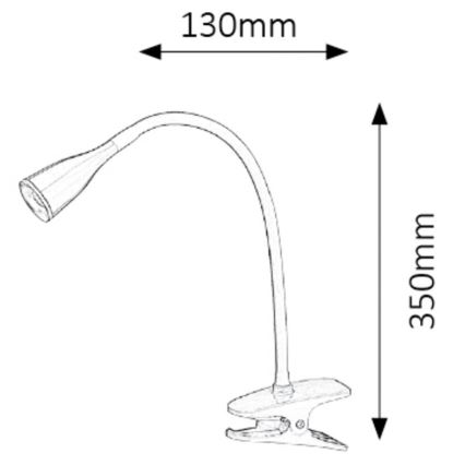 Rabalux - LED Namizna svetilka s sponko LED/4,5W/230V