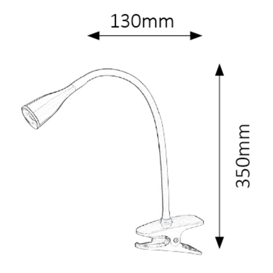Rabalux - LED Namizna svetilka s sponko LED/4,5W/230V