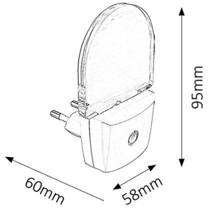 Rabalux - LED svetilka za vtičnico LED/0,5W/230V