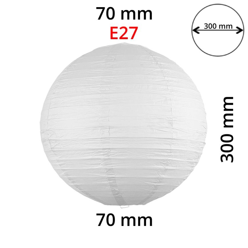 Rabalux 4894 - Senčnik za lestenec RICE bela E27 pr. 30 cm