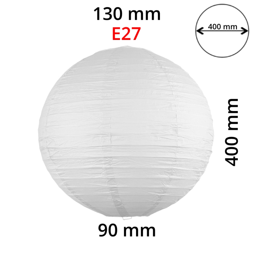 Rabalux 4898 - Senčnik za lestenec RICE bela E27 pr. 40 cm