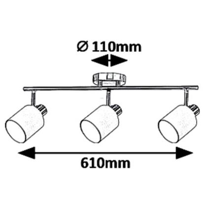 Rabalux 5011 - Reflektor NATINA 3xE14/25W/230V
