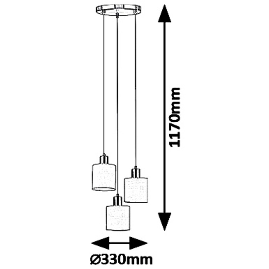 Rabalux 5012 - Lestenec na vrvici NATINA 3xE14/25W/230V