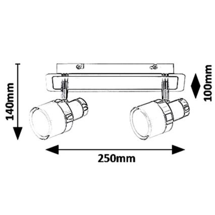 Rabalux - LED Reflektor HAROLD 2xLED/5W/230V IP44