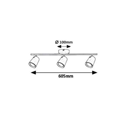 Rabalux 5047 - LED Reflektor SOLANGE 3xLED/6W/230V