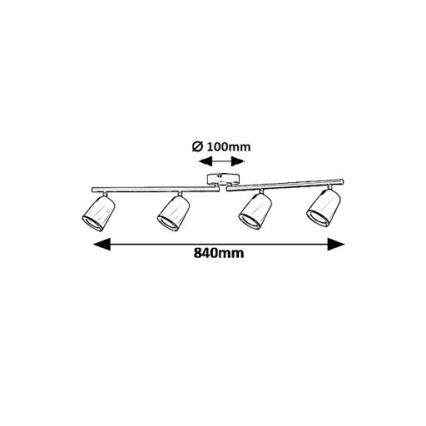 Rabalux 5048 - LED Reflektor SOLANGE 4xLED/6W/230V