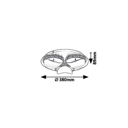 Rabalux 5050 - LED Zatemnitvena stropna svetilka CAPRIANA LED/18W/230V