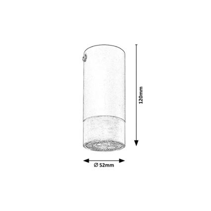 Rabalux - Stropna svetilka 1xGU10/5W/230V, premer 5,2 cm