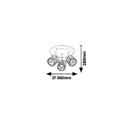 Rabalux 5336 - Reflektor OBERON 3xE14/40W/230V