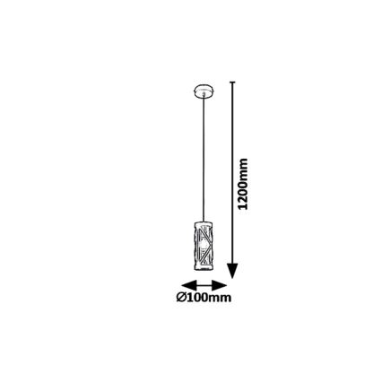 Rabalux 5338 - Lestenec na vrvici OBERON 1xE14/40W/230V