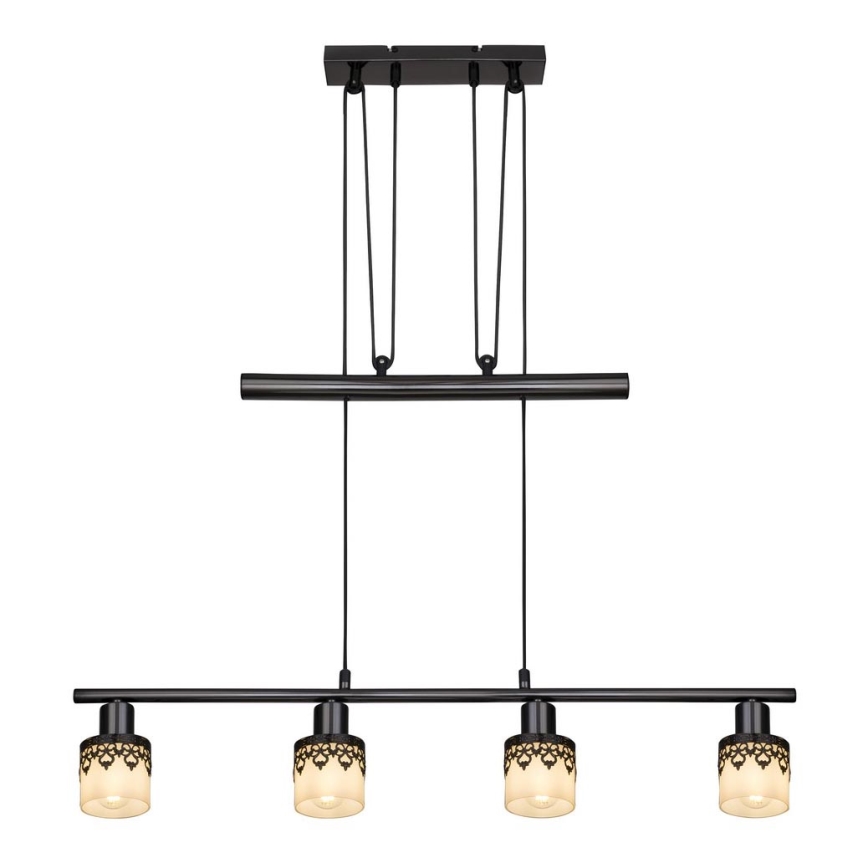Rabalux 5345 - Lestenec na vrvici LACEY 4xE14/40W/230V