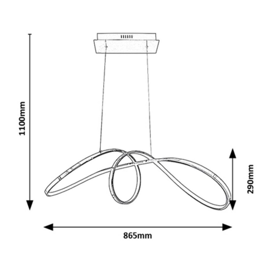 Rabalux - LED Lestenec na vrvici LED/38W/230V