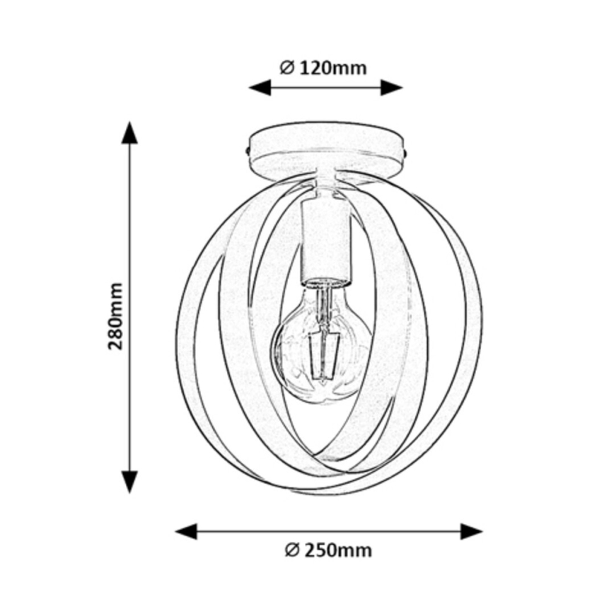 Rabalux - Stropna svetilka 1xE27/40W/230V, premer 25 cm