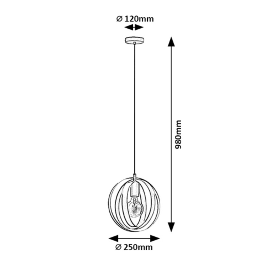 Rabalux - Lestenec na vrvici 1xE27/40W/230V