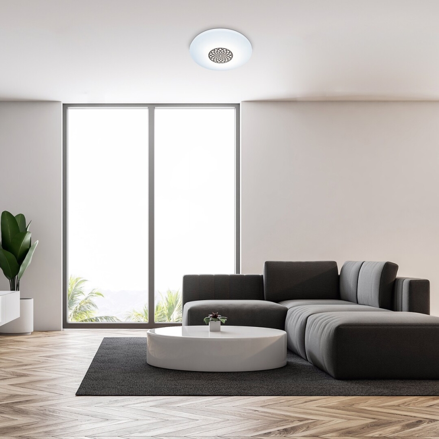 Rabalux - LED RGB Zatemnitvena stropna svetilka LED/24W/230V 3000-6500K Wi-Fi Tuya pr. 39,5 cm + Daljinski upravljalnik