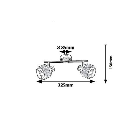 Rabalux 5380 - Reflektor BASIL 2xE14/40W/230V