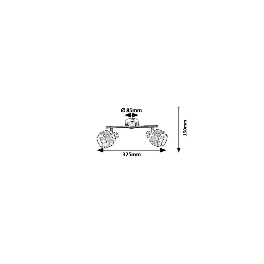 Rabalux 5380 - Reflektor BASIL 2xE14/40W/230V