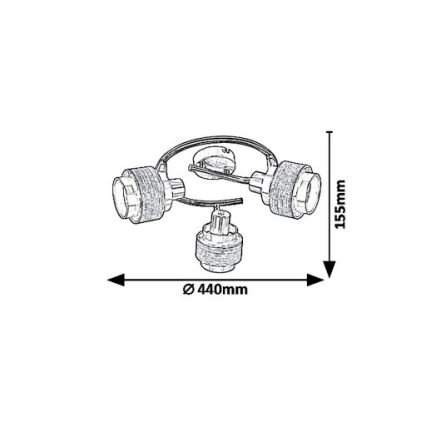 Rabalux 5381 - Reflektor BASIL 3xE14/40W/230V