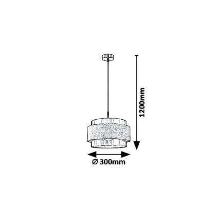 Rabalux 5383 - Lestenec na vrvici BASIL 1xE27/40W/230V