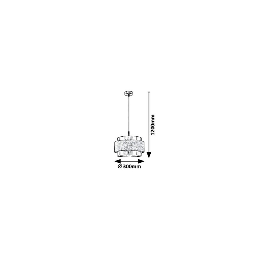 Rabalux 5383 - Lestenec na vrvici BASIL 1xE27/40W/230V