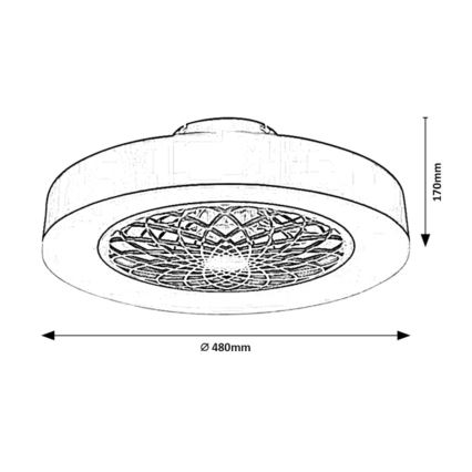 Rabalux - LED Zatemnitvena stropna svetilka z ventilatorjem LED/35W/230V 3000-6000K + Daljinski upravljalnik