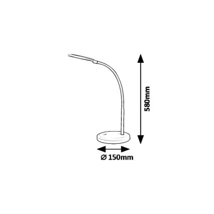 Rabalux 5429 - LED Zatemnitvena namizna svetilka na dotik TIMOTHY LED/7,5W/230V