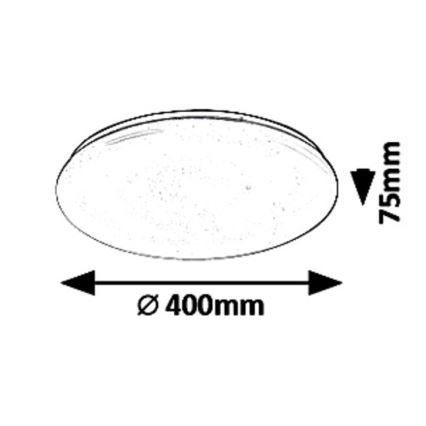 Rabalux - LED Zatemnitvena stropna svetilka LED/36W/230V + Daljinski upravljalnik 3000K - 6500K