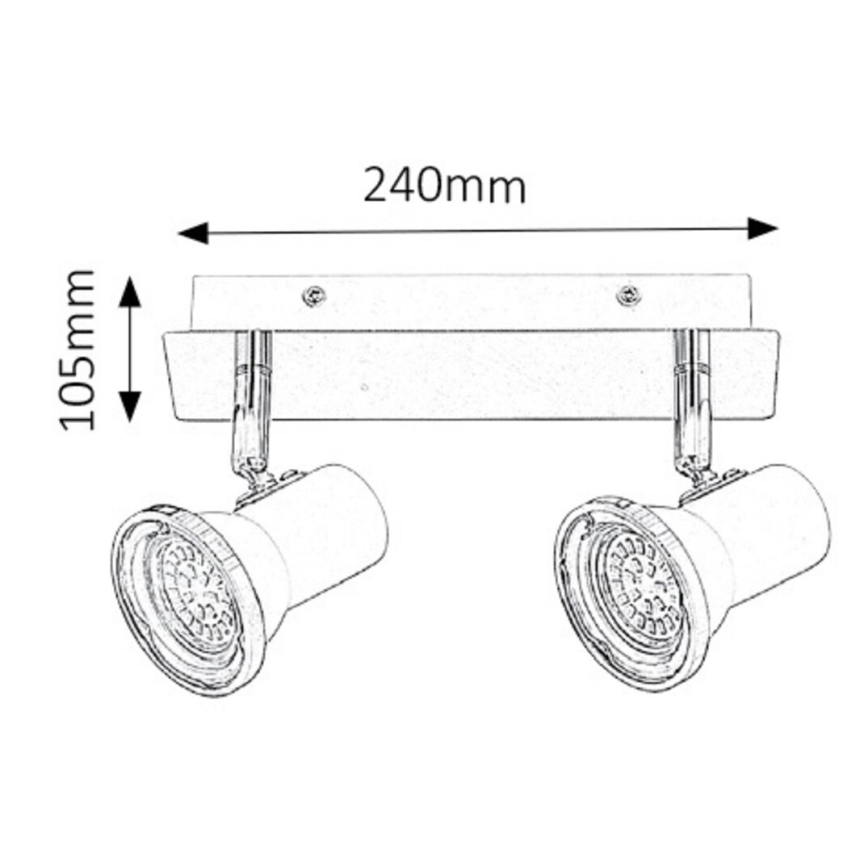 Rabalux - LED Kopalniški Reflektor 2xGU10/4,5W/230V IP44