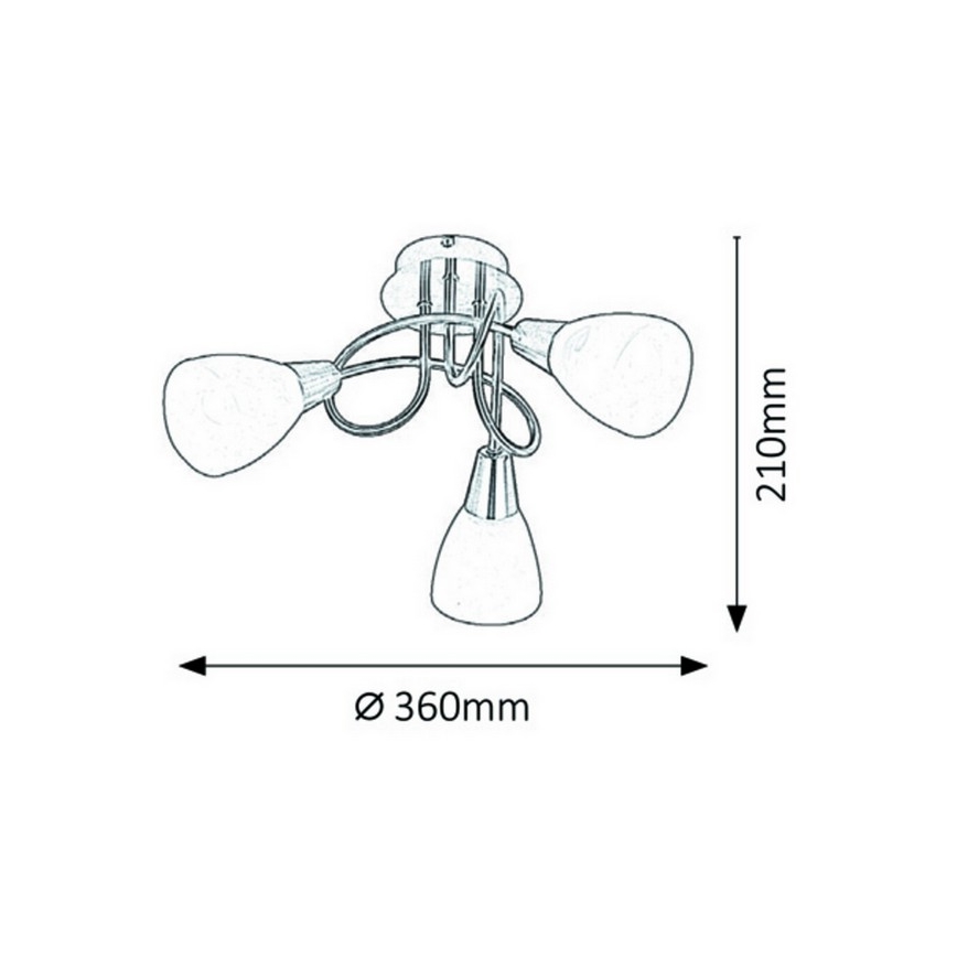 Rabalux - Nadgradni lestenec 3xE14/40W/230V mat krom