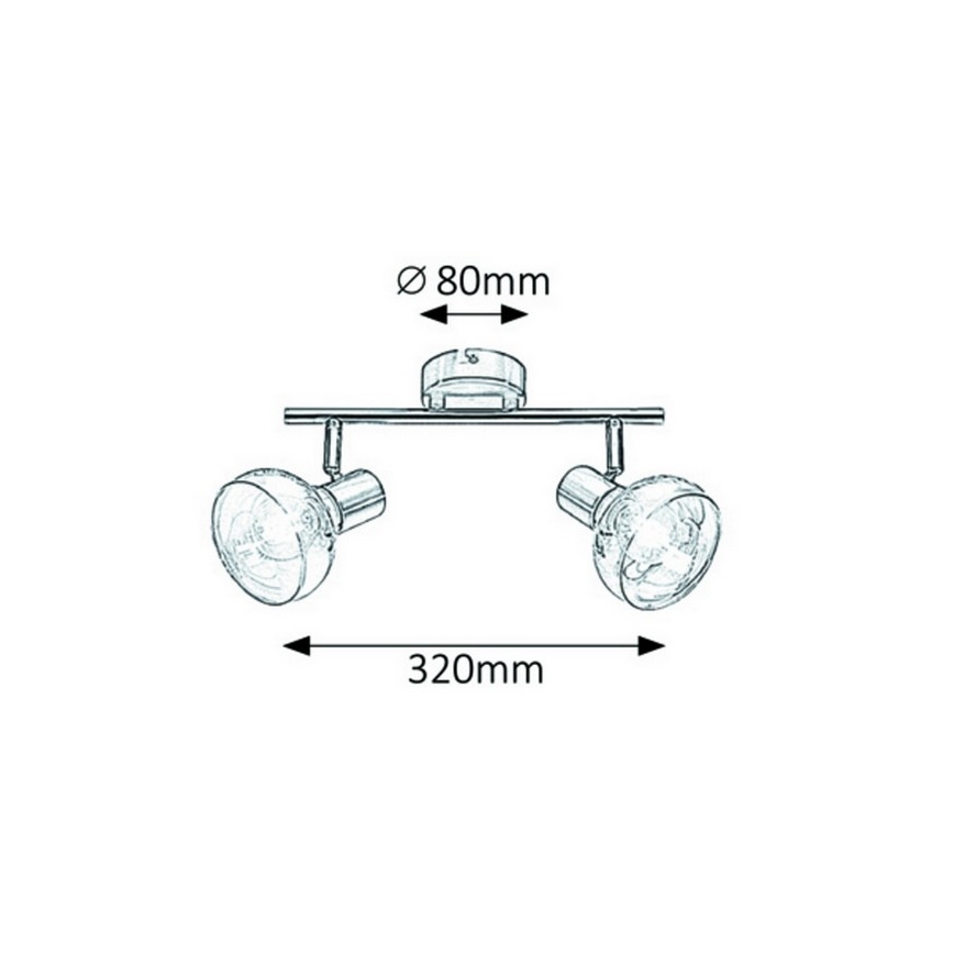Rabalux 5547 - Reflektor HOLLY 2xE14/40W/230V zlat