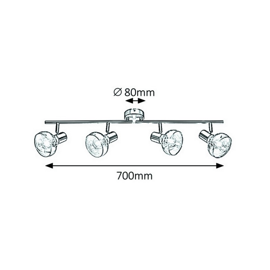 Rabalux 5550 - Reflektor HOLLY 4xE14/40W/230V zlat