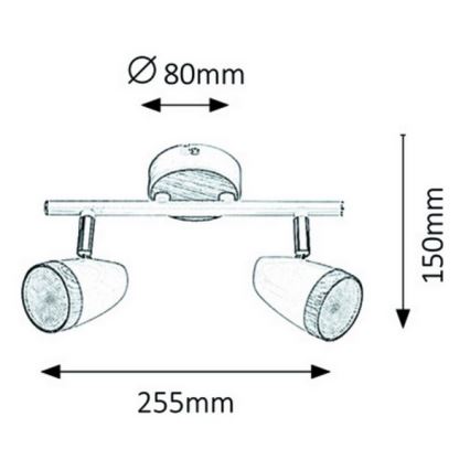 Rabalux 5565 - LED Reflektor KAREN 2xLED/4W/230V