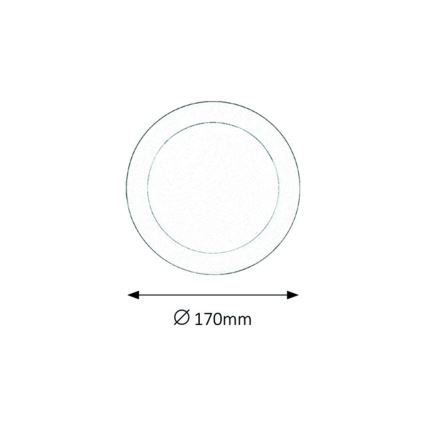 Rabalux - LED Kopalniška vgradna svetilka LED/12W/230V IP44 4000K