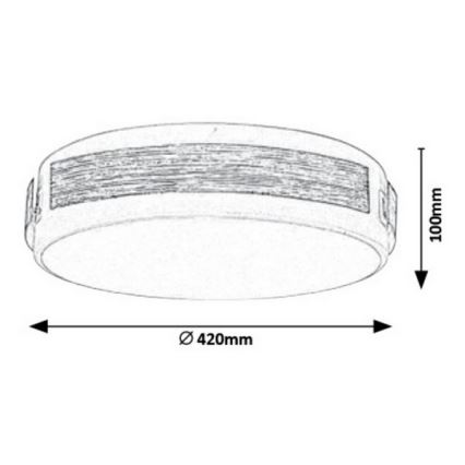 Rabalux - LED Zatemnitvena stropna svetilka LED/24W/230V