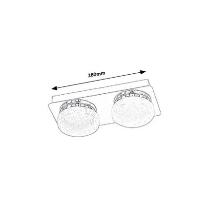 Rabalux - LED stropna svetilka 2xLED/5W/230V 13x28 cm