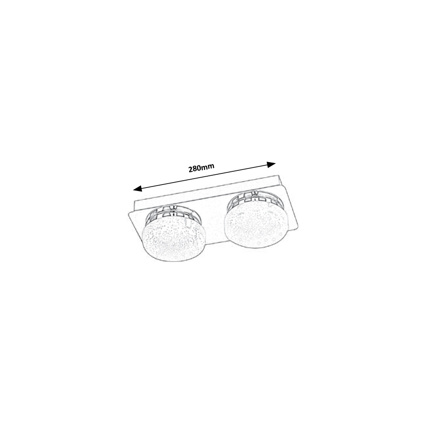 Rabalux - LED stropna svetilka 2xLED/5W/230V 13x28 cm